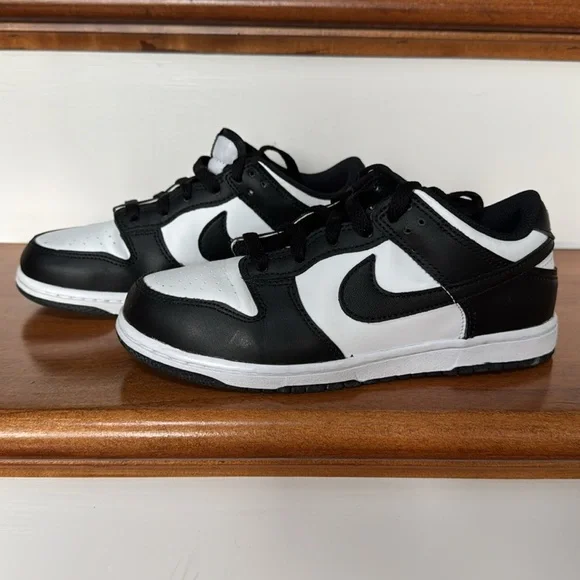 Nike Dunk Low "Black/White" Preschool Kids' Shoe - Size 3 Youth - Picture 3 of 6